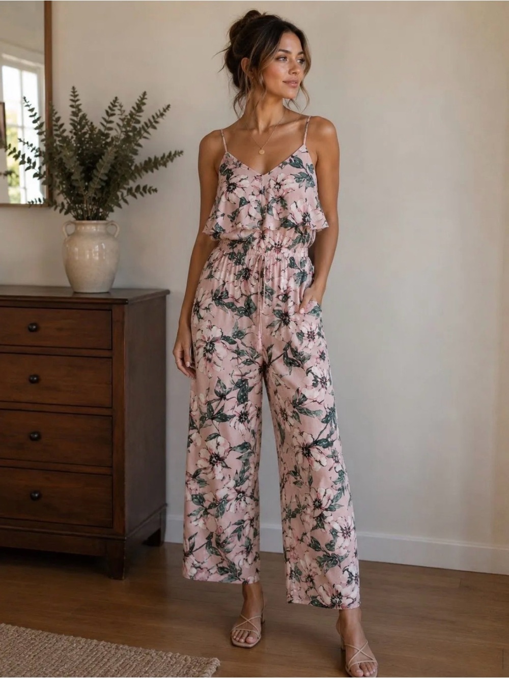 Jack by BB Dakota Summer Breeze Tropical Jumpsuit